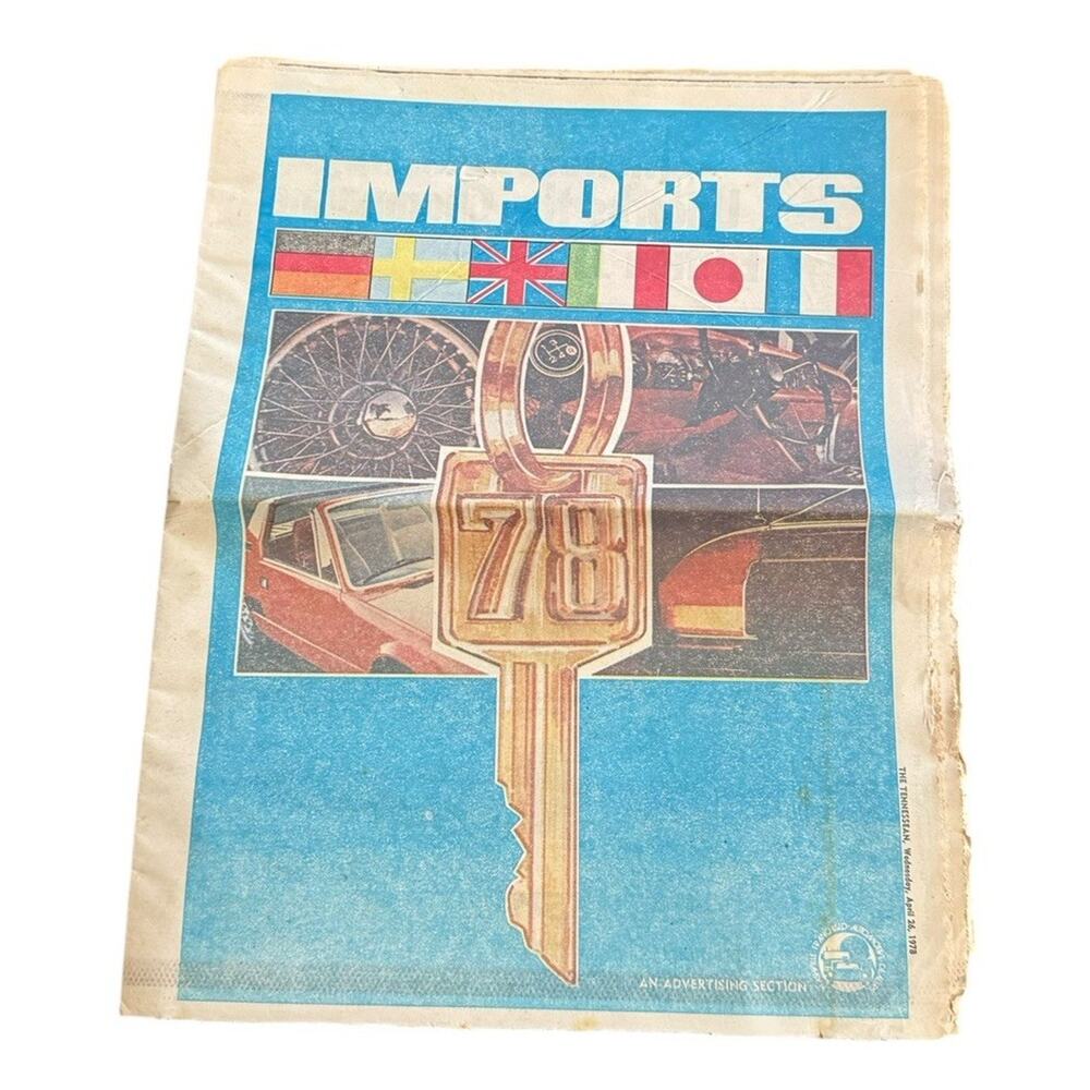 1978 The Tennessean Newspaper Import Cars Special Advertising Section BMW, MG VW